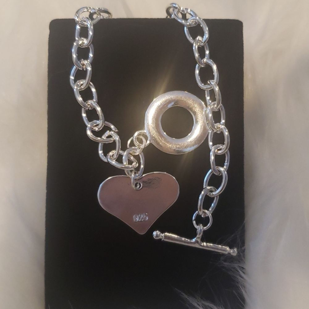 Heart Shaped Link Chain Bracelet